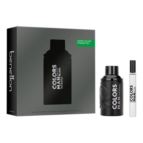 Kit Coffret Benetton United Colors Man Black Intense Masculino Eau de Parfum